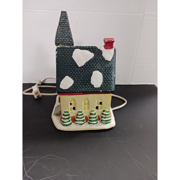 Vintage Light Up Village Church Ceramic Tested Works - Picture 4 of 6
